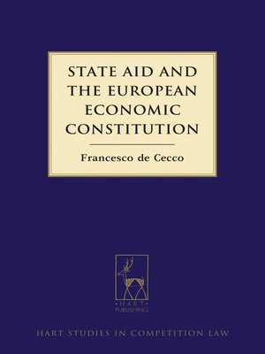 cover image of State Aid and the European Economic Constitution